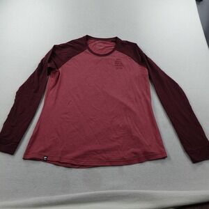 Mons Royale Air Con Shirt Mens XL Red Merino 140 Long Sleeve Base Layer Raglan